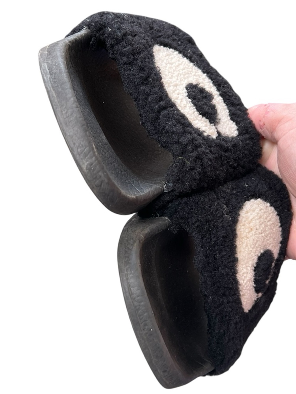 Coach Ulla black and cream shearling slide - Picture 3 of 7